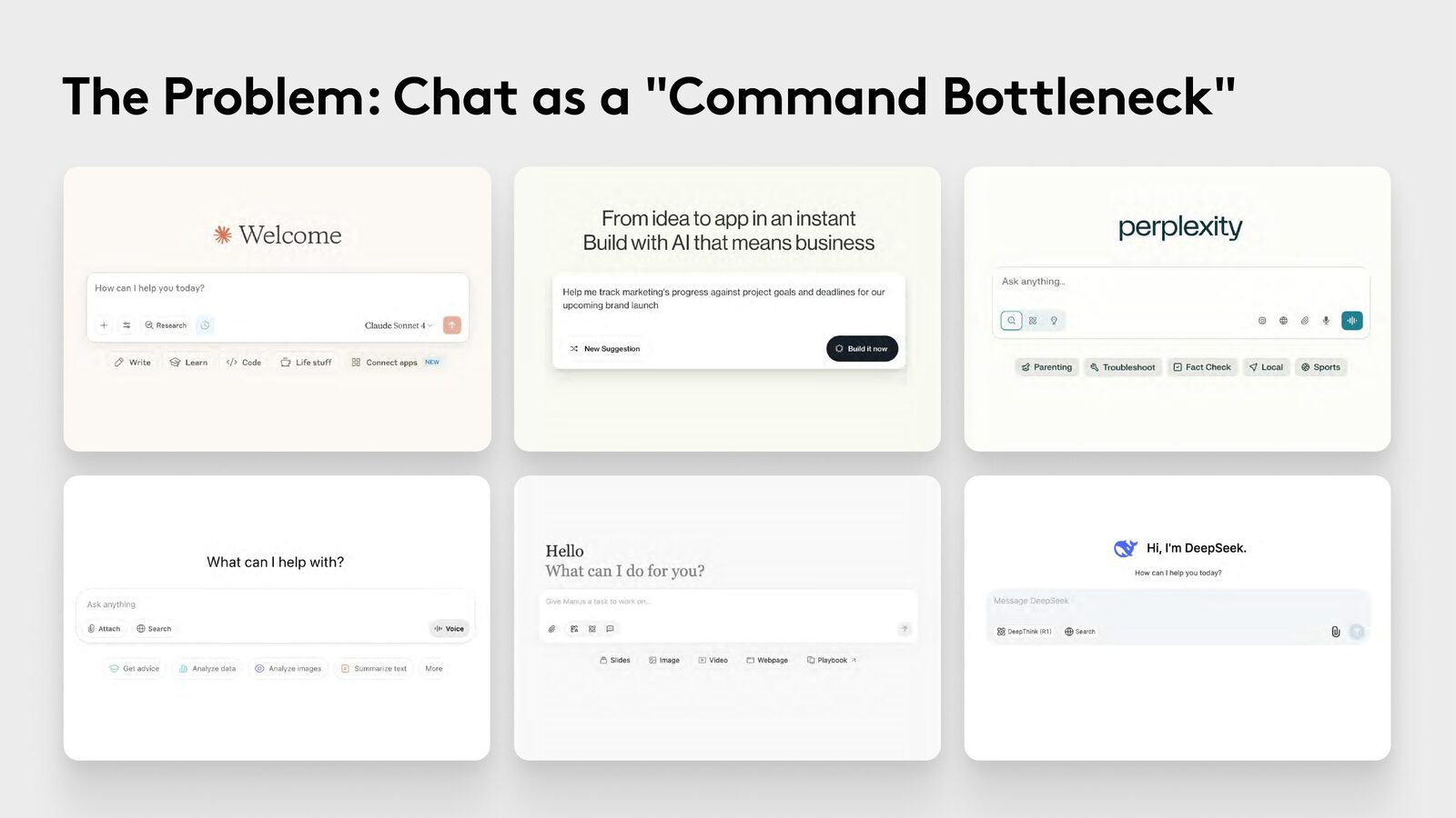 Slide: Chat as a command bottleneck